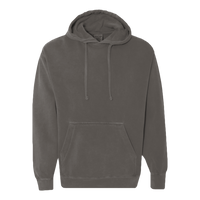 Comfort Colors Unisex Garment-Dyed Hooded Sweatshirt, Pepper, Front view