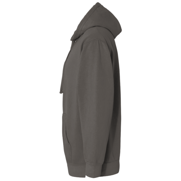 Comfort Colors Unisex Garment-Dyed Hooded Sweatshirt, Pepper, Left Sleeve view