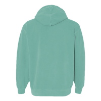 Comfort Colors Unisex Garment-Dyed Hooded Sweatshirt, Seafoam, Back view