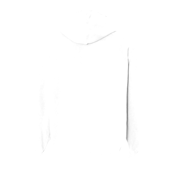 Comfort Colors Unisex Garment-Dyed Hooded Sweatshirt, White, Back view