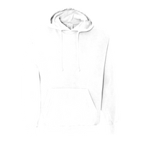 Comfort Colors Unisex Garment-Dyed Hooded Sweatshirt, White, Front view
