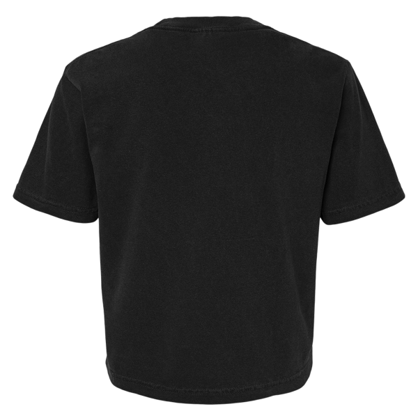 Comfort Colors Women's Garment-Dyed Heavyweight Boxy T-Shirt, Black, Back view