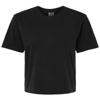 Comfort Colors Women's Garment-Dyed Heavyweight Boxy T-Shirt, Black, Front view