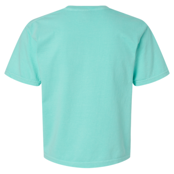 Comfort Colors Women's Garment-Dyed Heavyweight Boxy T-Shirt, Chalky Mint, Back view