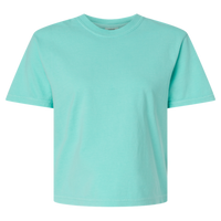 Comfort Colors Women's Garment-Dyed Heavyweight Boxy T-Shirt, Chalky Mint, Front view