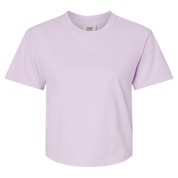 Comfort Colors Women's Garment-Dyed Heavyweight Boxy T-Shirt, Orchid, Front view