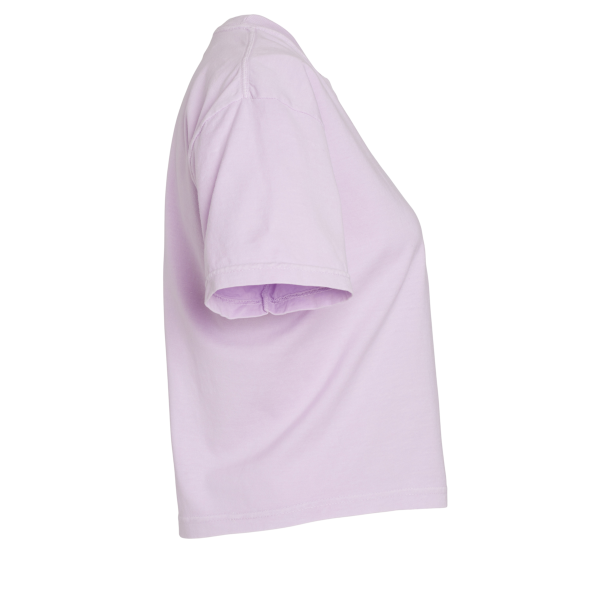 Comfort Colors Women's Garment-Dyed Heavyweight Boxy T-Shirt, Orchid, Right Sleeve view