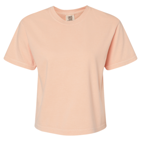 Comfort Colors Women's Garment-Dyed Heavyweight Boxy T-Shirt, Peachy, Front view