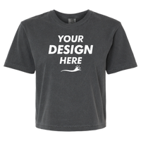 Comfort Colors Women's Garment-Dyed Heavyweight Boxy T-Shirt, Pepper, Front view, Mockup