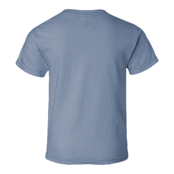 Comfort Colors Youth Garment-Dyed Heavyweight T-Shirt, Blue Jean, Back view
