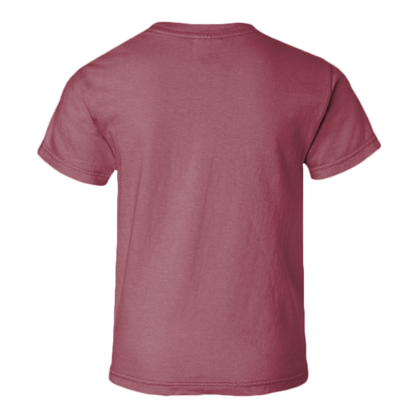 Comfort Colors Youth Garment-Dyed Heavyweight T-Shirt, Crimson, Back view