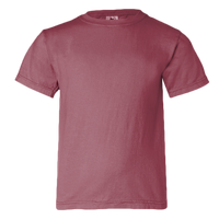 Comfort Colors Youth Garment-Dyed Heavyweight T-Shirt, Crimson, Front view