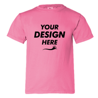 Comfort Colors Youth Garment-Dyed Heavyweight T-Shirt, Crunchberry, Front view, Mockup