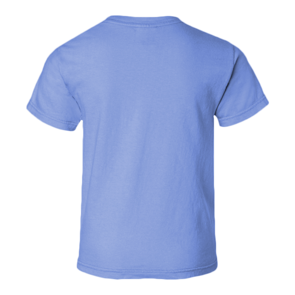 Comfort Colors Youth Garment-Dyed Heavyweight T-Shirt, Flo Blue, Back view