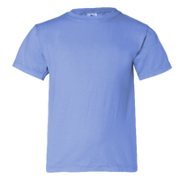 Comfort Colors Youth Garment-Dyed Heavyweight T-Shirt, Flo Blue, Front view