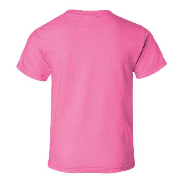Comfort Colors Youth Garment-Dyed Heavyweight T-Shirt, Neon Pink, Back view