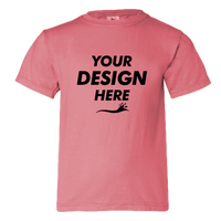 Comfort Colors Youth Garment-Dyed Heavyweight T-Shirt, Watermelon, Front view, Mockup