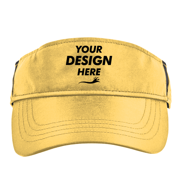 Core 365 Drive Performance Visor, Campus Gold / Carbon, Front view, Mockup