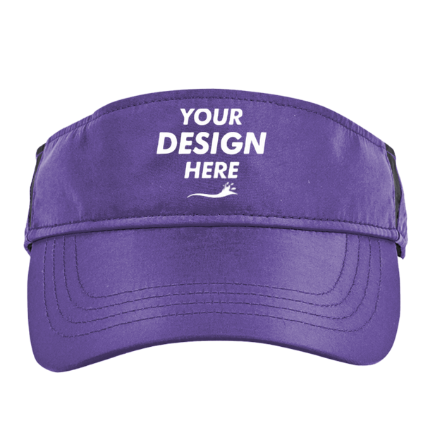 Core 365 Drive Performance Visor, Campus Purple / Carbon, Front view, Mockup