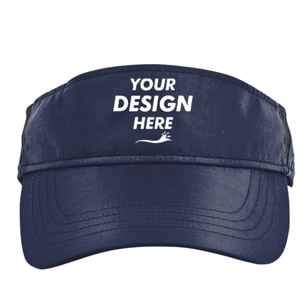 Core 365 Drive Performance Visor, Classic Navy Heather / Carbon, Front view, Mockup