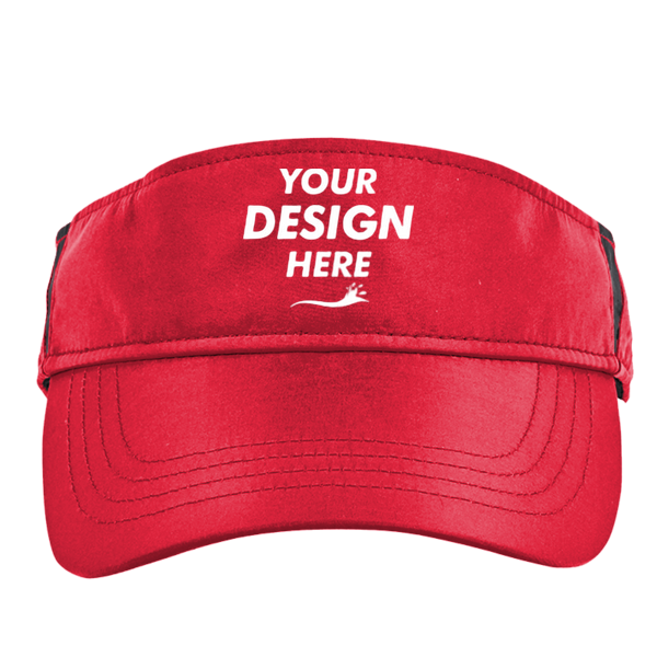 Core 365 Drive Performance Visor, Classic Red / Carbon, Front view, Mockup