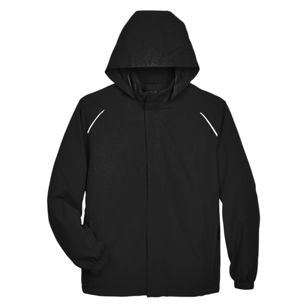 Core 365 Men's Brisk Insulated Jacket, Black, Front view