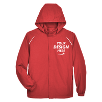 Core 365 Men's Brisk Insulated Jacket, Classic Red, Front view, Mockup