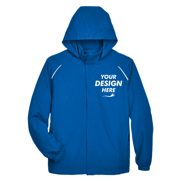 Core 365 Men's Brisk Insulated Jacket, True Royal, Front view, Mockup