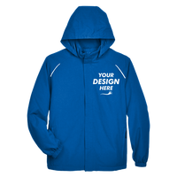 Core 365 Men's Brisk Insulated Jacket, True Royal, Front view, Mockup