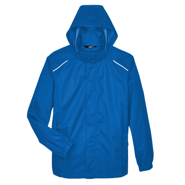 Core 365 Men's Climate Seam Sealed Lightweight Variegated Ripstop Jacket, True Royal, Front view