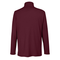 Core 365 Men's Fusion ChromaSoft™ Pique Quarter-Zip Pullover, Burgundy, Back view