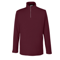 Core 365 Men's Fusion ChromaSoft™ Pique Quarter-Zip Pullover, Burgundy, Front view