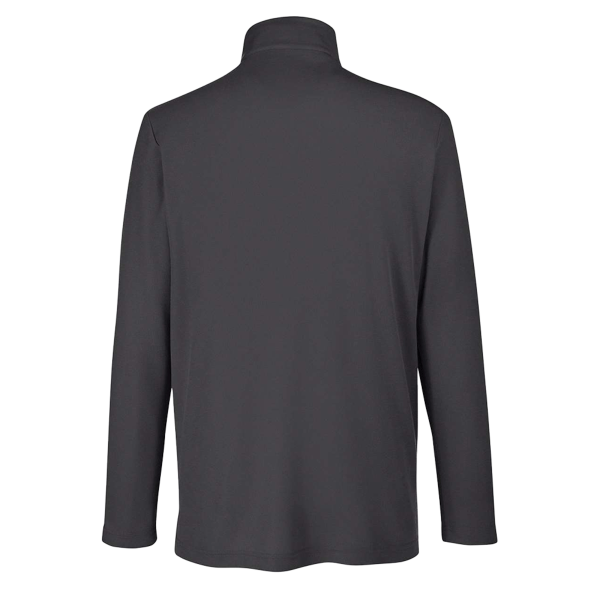 Core 365 Men's Fusion ChromaSoft™ Pique Quarter-Zip Pullover, Carbon, Back view