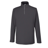 Core 365 Men's Fusion ChromaSoft™ Pique Quarter-Zip Pullover, Carbon, Front view