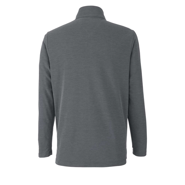 Core 365 Men's Fusion ChromaSoft™ Pique Quarter-Zip Pullover, Carbon Heather, Back view