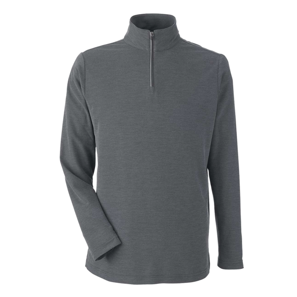 Core 365 Men's Fusion ChromaSoft™ Pique Quarter-Zip Pullover, Carbon Heather, Front view