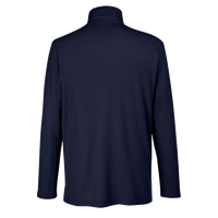 Core 365 Men's Fusion ChromaSoft™ Pique Quarter-Zip Pullover, Classic Navy, Back view