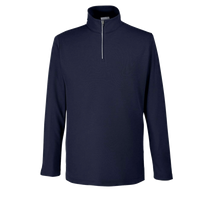 Core 365 Men's Fusion ChromaSoft™ Pique Quarter-Zip Pullover, Classic Navy, Front view
