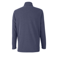 Core 365 Men's Fusion ChromaSoft™ Pique Quarter-Zip Pullover, Classic Navy Heather, Back view