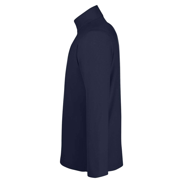 Core 365 Men's Fusion ChromaSoft™ Pique Quarter-Zip Pullover, Classic Navy, Left Sleeve view