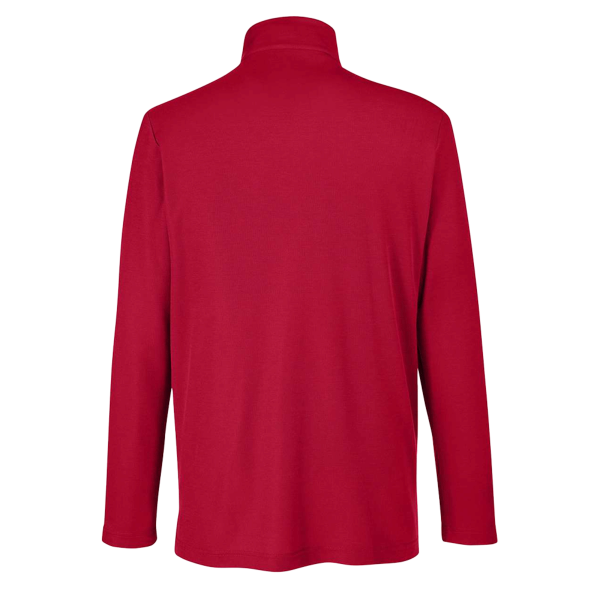 Core 365 Men's Fusion ChromaSoft™ Pique Quarter-Zip Pullover, Classic Red, Back view