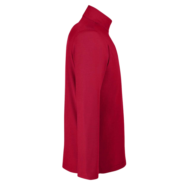 Core 365 Men's Fusion ChromaSoft™ Pique Quarter-Zip Pullover, Classic Red, Right Sleeve view