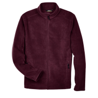 Core 365 Men's Journey Fleece Jacket, Burgundy, Front view