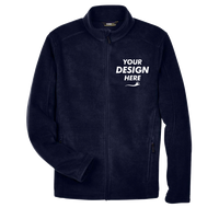 Core 365 Men's Journey Fleece Jacket, Classic Navy, Front view, Mockup