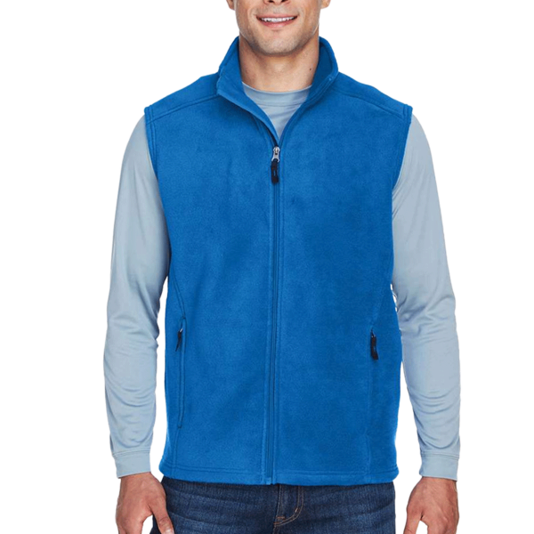 Core 365 Men's Journey Fleece Vest, True Royal, Front view