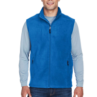 Core 365 Men's Journey Fleece Vest, True Royal, Front view