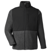 Core 365 Men's Journey Summit Hybrid Full-Zip, Heather Charcoal / Black, Front view