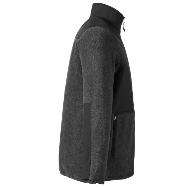 Core 365 Men's Journey Summit Hybrid Full-Zip, Heather Charcoal / Black, Right Sleeve view
