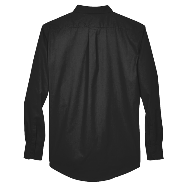 Core 365 Men's Operate Twill Dress Shirt, Black, Back view