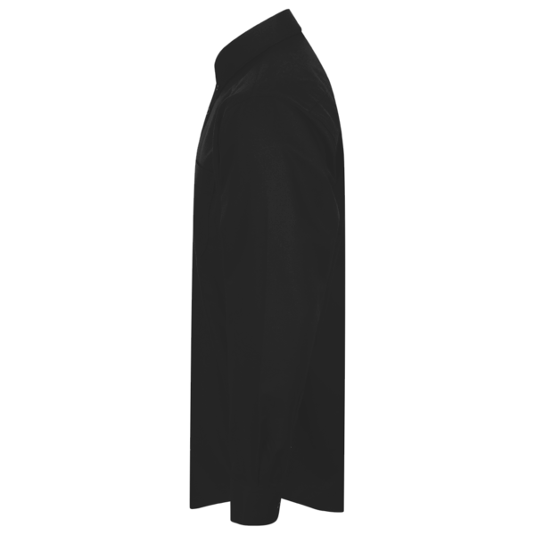 Core 365 Men's Operate Twill Dress Shirt, Black, Left Sleeve view